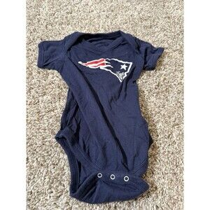 New Era New England Patriots Baby Boy Bodysuit Sz 6-9M Navy Blue NFL Super Bowl